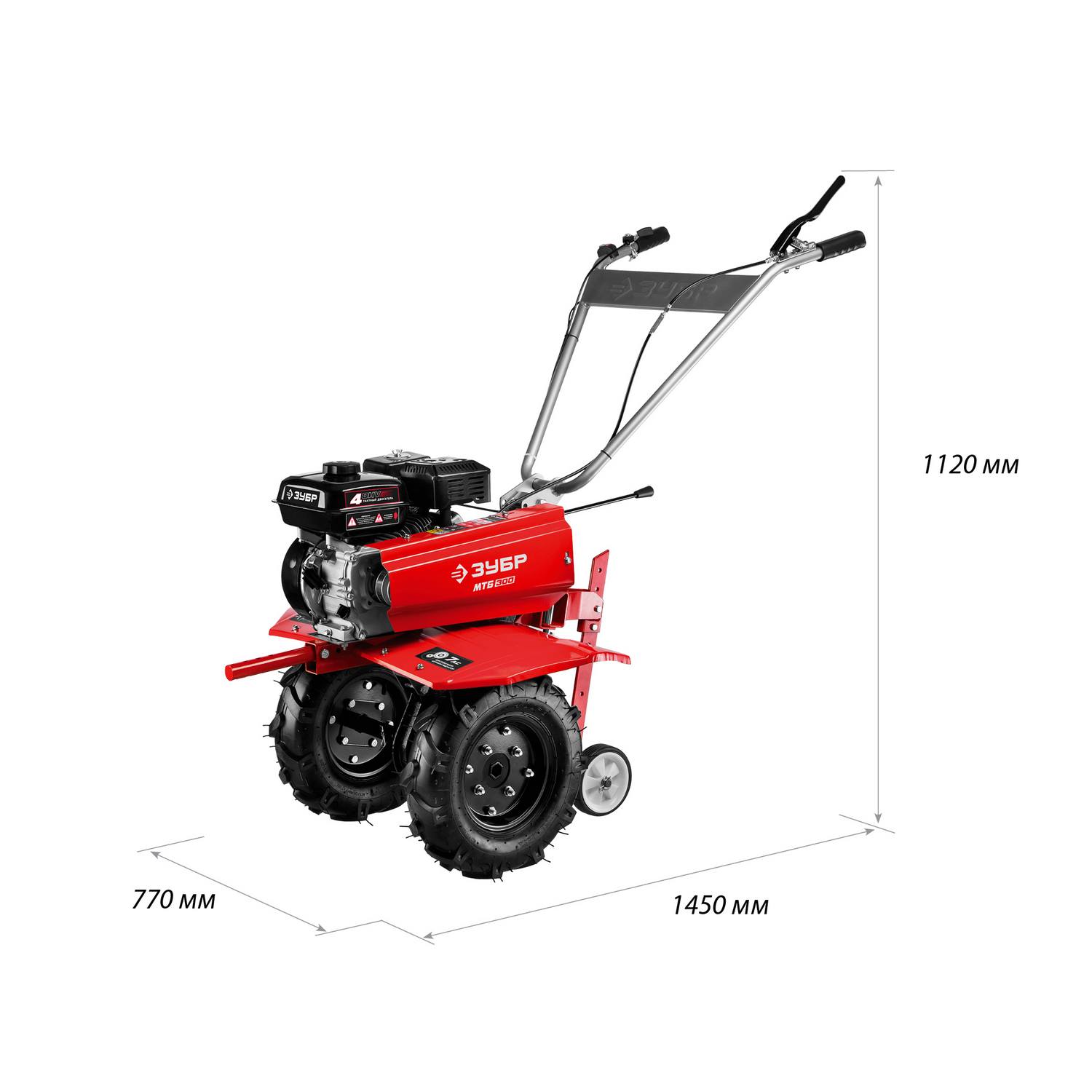 ЗУБР МТБ-300 мотоблок бензиновый 212 см3 {МТБ-300}