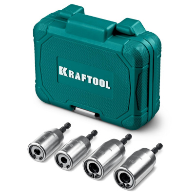 KRAFTOOL  STUD DRIVER, 4 шт, М6, М8, М10, М12, набор ударных шпильковертов {26199}