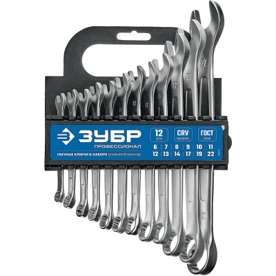 Набор комбинированных гаечных ключей 12 шт, 6 - 22 мм, ЗУБР {27088-H12_z01}