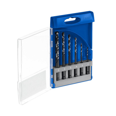 ЗУБР  НЕХ-1/4", 6 шт, набор сверл по металлу для винтовёртов и шуруповертов IMPACT READY {29623-H6_z02}