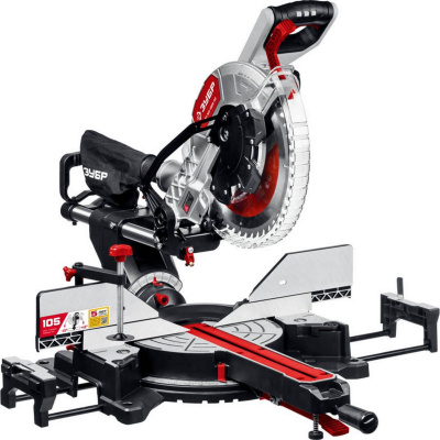 ЗУБР  ЗПТ-305-1800 ПЛ пила торцовочная с протяжкой, d 305 х 30 мм, 1800 Вт {ЗПТ-305-1800 ПЛ}