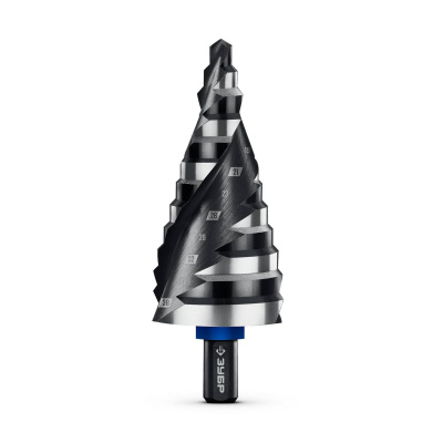 ЗУБР BLACK FORCE 6-38мм, 12 ступеней, винтовая проточка, сверло ступенчатое, ПРОФЕССИОНАЛ {29671-6-38-12}