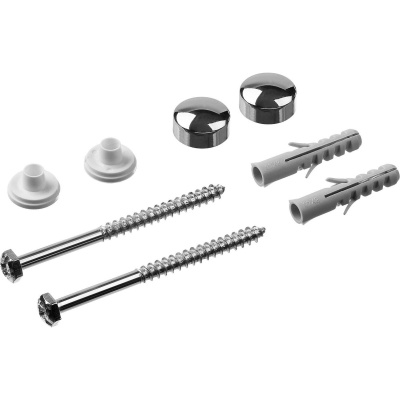 Набор для крепления унитазов, диаметр предварительного сверления - 8 мм, цвет xром, ЗУБР Профессионал