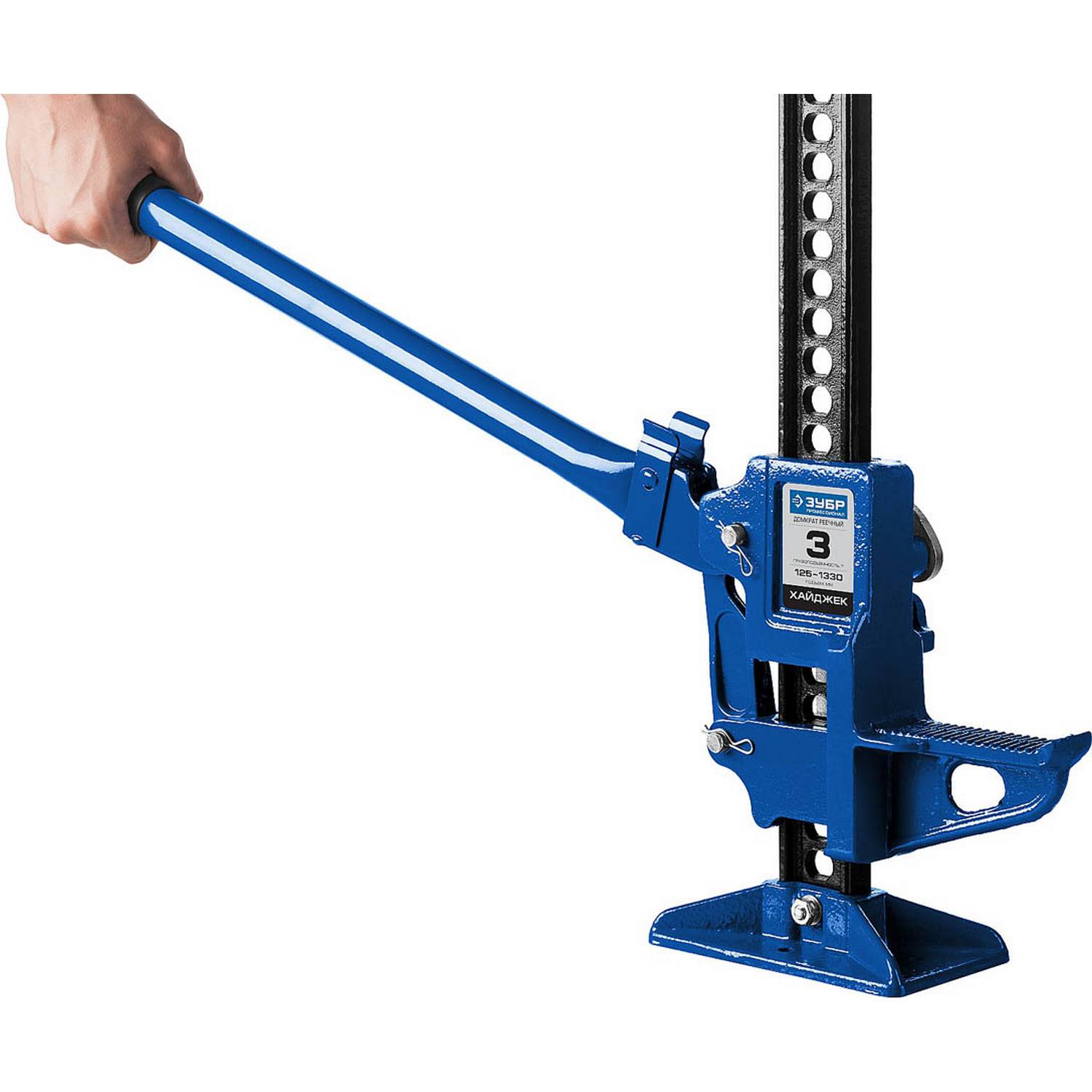 ЗУБР Хай-джек 3т, 125-1330мм домкрат реечный механический, Профессионал {43045-3-135_z01}