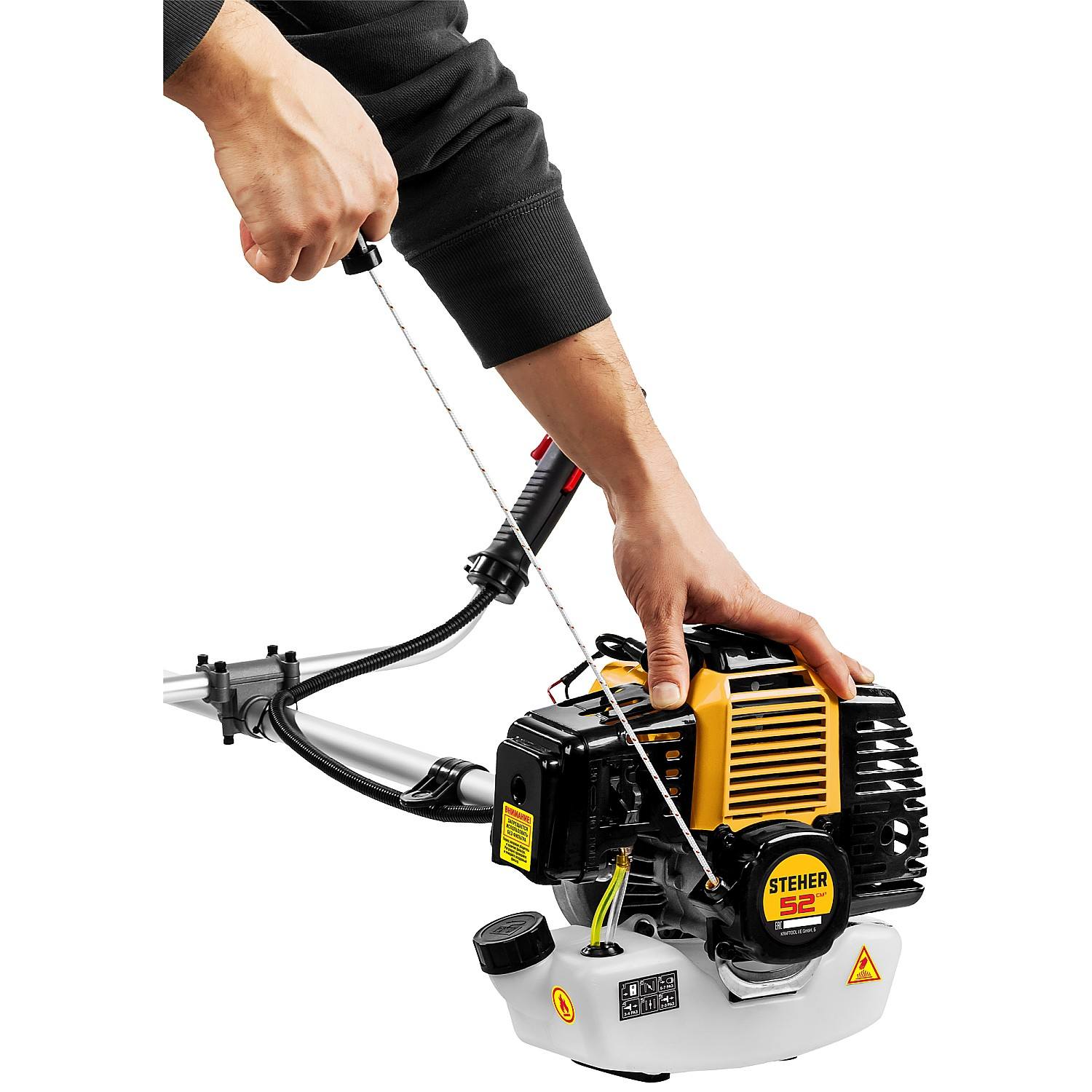 STEHER BT-2500-S бензокоса, 2.5 кВт / 3.3 л.с., 52 см3, разборная штанга {BT-2500-S}