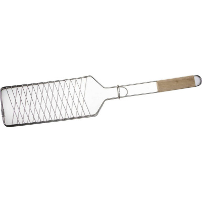 Решетка-гриль GRINDA "BARBECUE" для рыбы, одинарная, нержавеющая сталь, 620х120мм {424731}