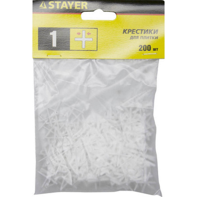STAYER 1мм крестики для плитки, 200шт {3380-1}