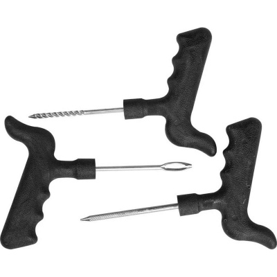 Набор STAYER "MASTER" для ремонта бескамерных шин: шило, игла, рашпиль, 3шт {43270-H3}