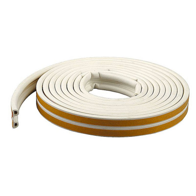 Уплотнитель ЗУБР резиновый самоклеящийся, профиль "P", белый, 6м {40922-006}