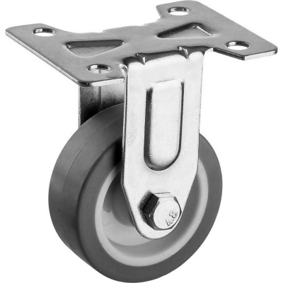 ЗУБР  d 50 мм, г/п 40 кг, резина/полипропилен, термопластичное неповоротное колесо, Профессионал (30946-50-F)