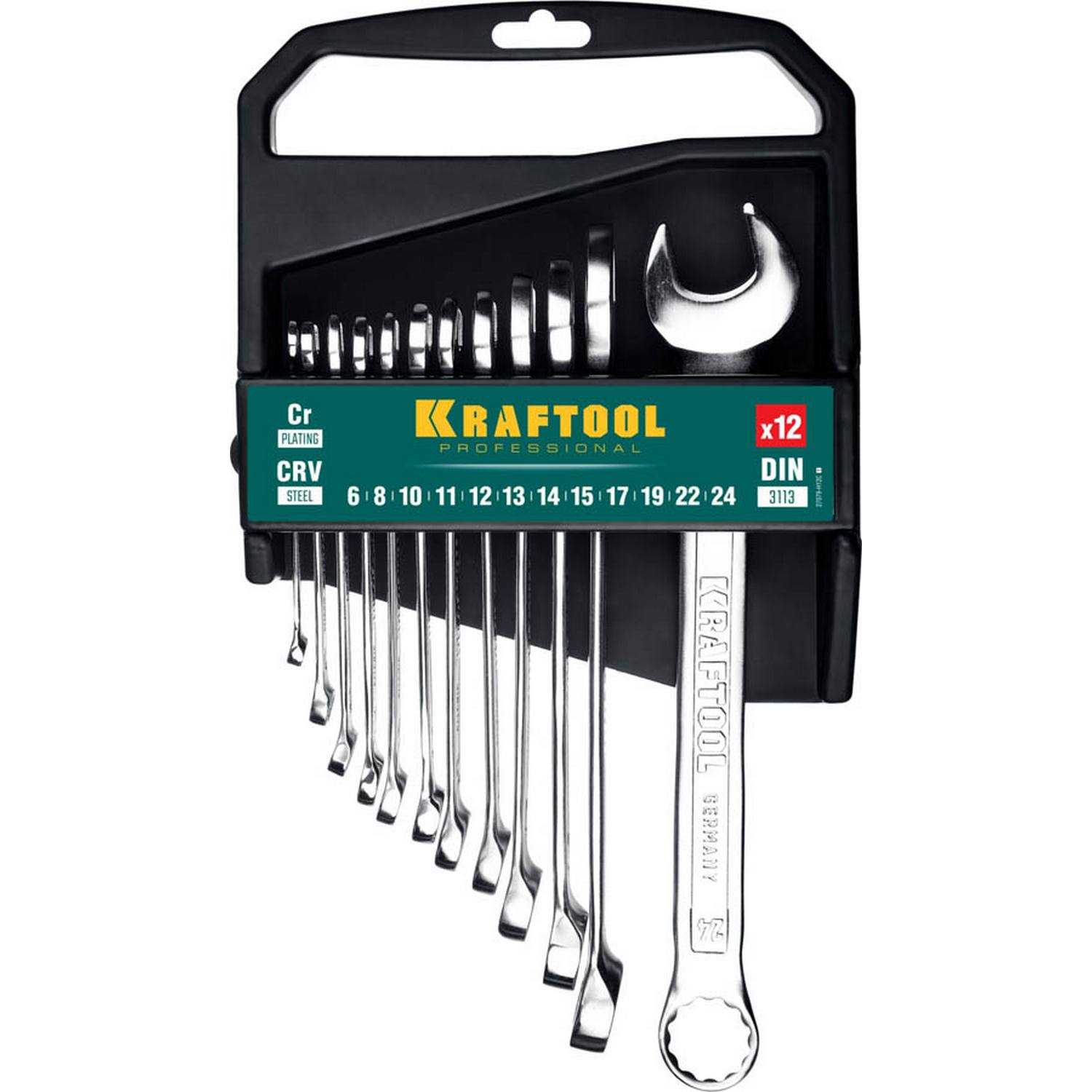 Набор комбинированных гаечных ключей 12 шт, 6 - 24 мм, KRAFTOOL {27079-H12C_z01}