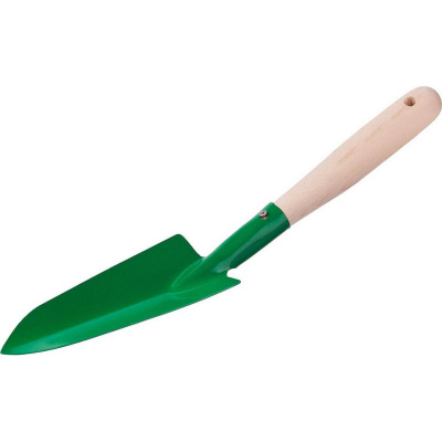 Совок посадочный РОСТОК с деревянной ручкой,узкий, рабочая часть 160мм {39605}