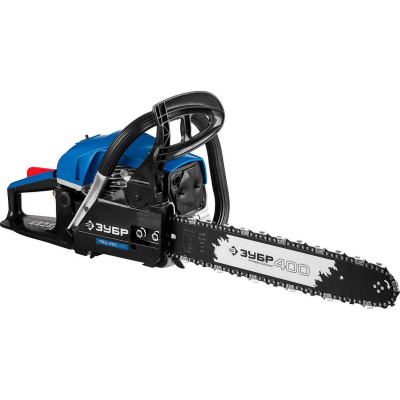 Пила цепная бензиновая, ЗУБР Профессионал ПБЦ-450 40П, хромир. цилиндр, праймер, 45 см3 (1.8 кВт), шина 400 мм, 10800 об/мин