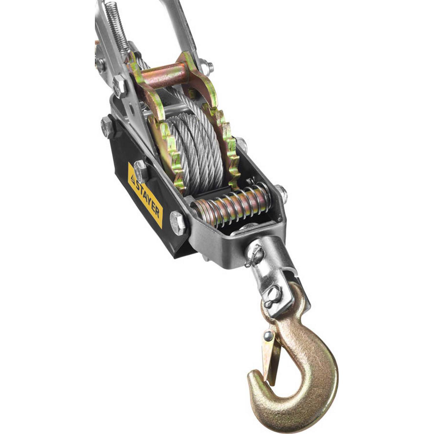Лебедка STAYER "MAXPull" рычажная, тросовая, 4т/3м {4310-4}