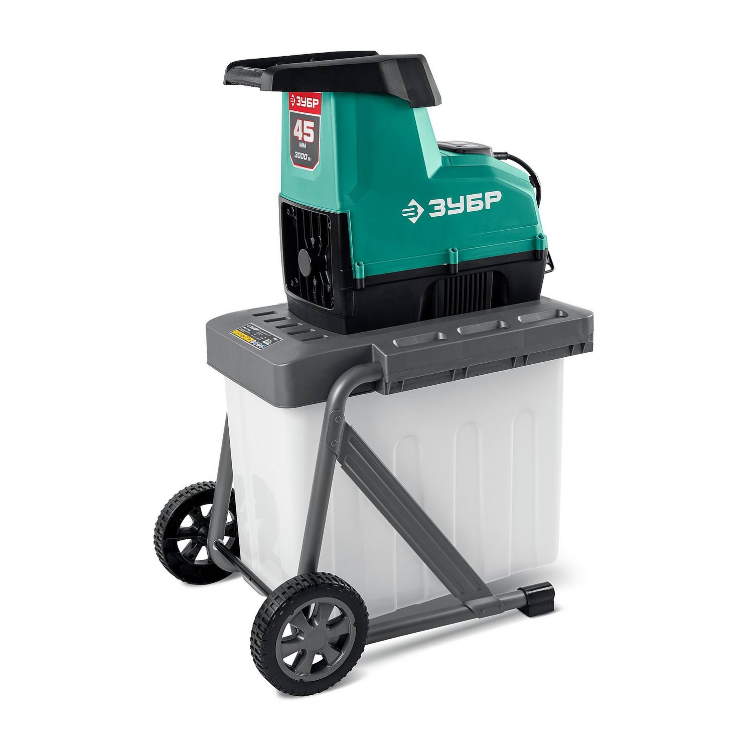 ЗУБР  3000 Вт, измельчитель садовый электрический {ЗИЭ-45-3000}