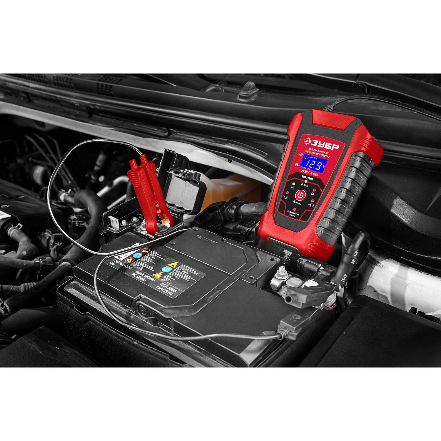 ЗУБР АЗУ-140 автоматическое зарядное устройство: 6/12 В, 6А. {59310}