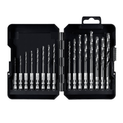 STAYER  НЕХ-1/4", 16 шт, набор сверл по металлу для винтовёртов и шуруповертов IMPACT READY {29603-H16}