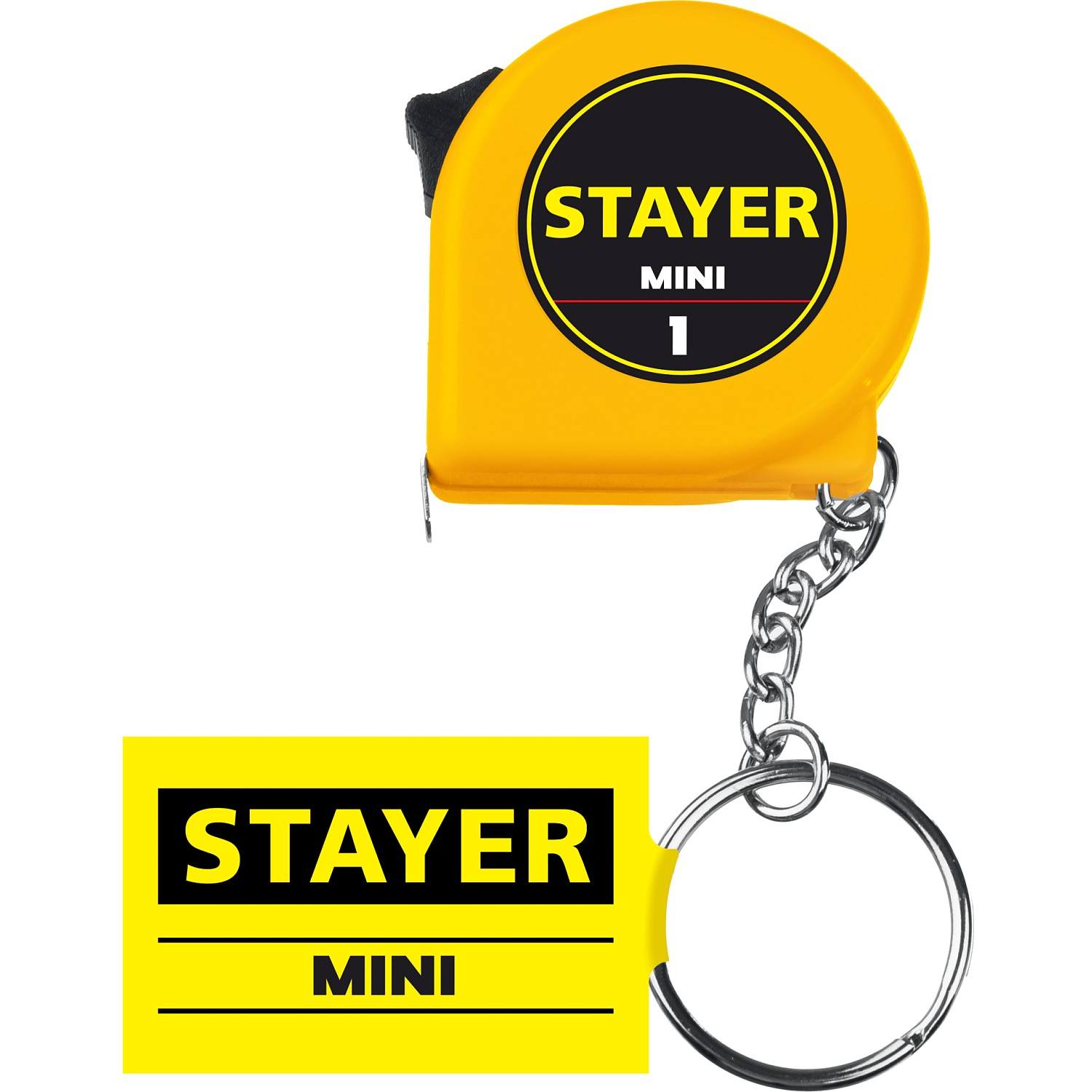 STAYER MINI 1м /  6мм рулетка-брелок {34140-1_z02}