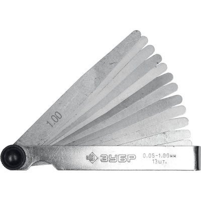 Набор ЗУБР "Мастер" Щупы автомобильные, 0,05 - 1,00мм, 13шт {4325-H13_z01}