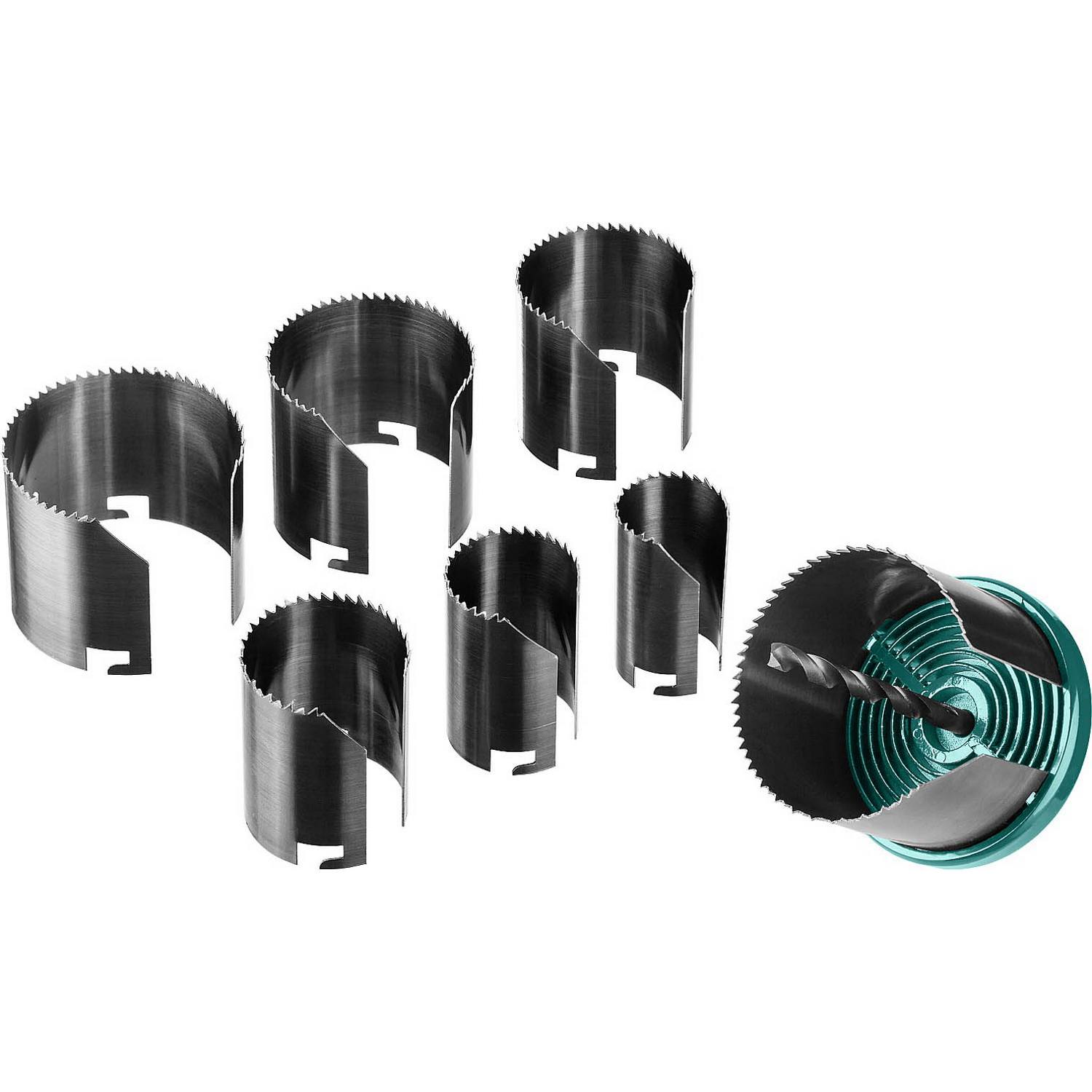 KRAFTOOL 7шт(25-62/42мм) пила сегментная наборная по дереву: 25-32-38-45-50-56-62х42 мм {29580-H7-42}