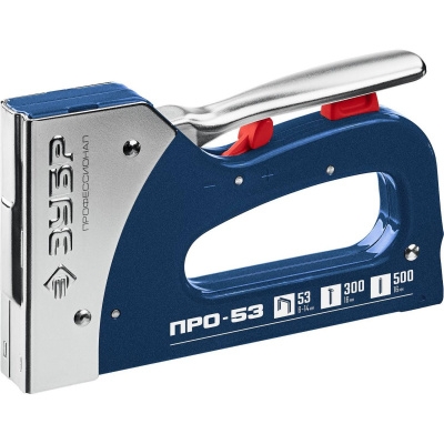 ЗУБР  Про-53, тип 53 (A/10/JT21) 23GA (6 - 16 мм)/300/500, стальной рессорный степлер, Профессионал (31523)