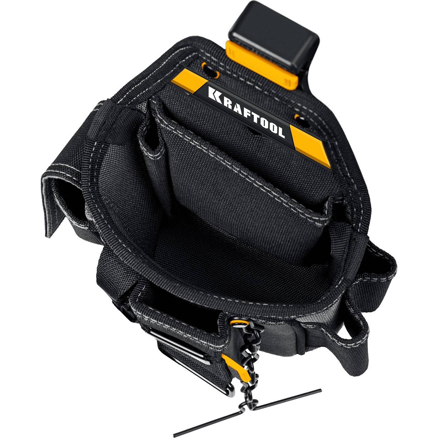 KRAFTOOL  KP-13E с быстросъёмным креплением FastClip, 13 карманов и петель, 280 х 200 мм, поясная сумка {38772}