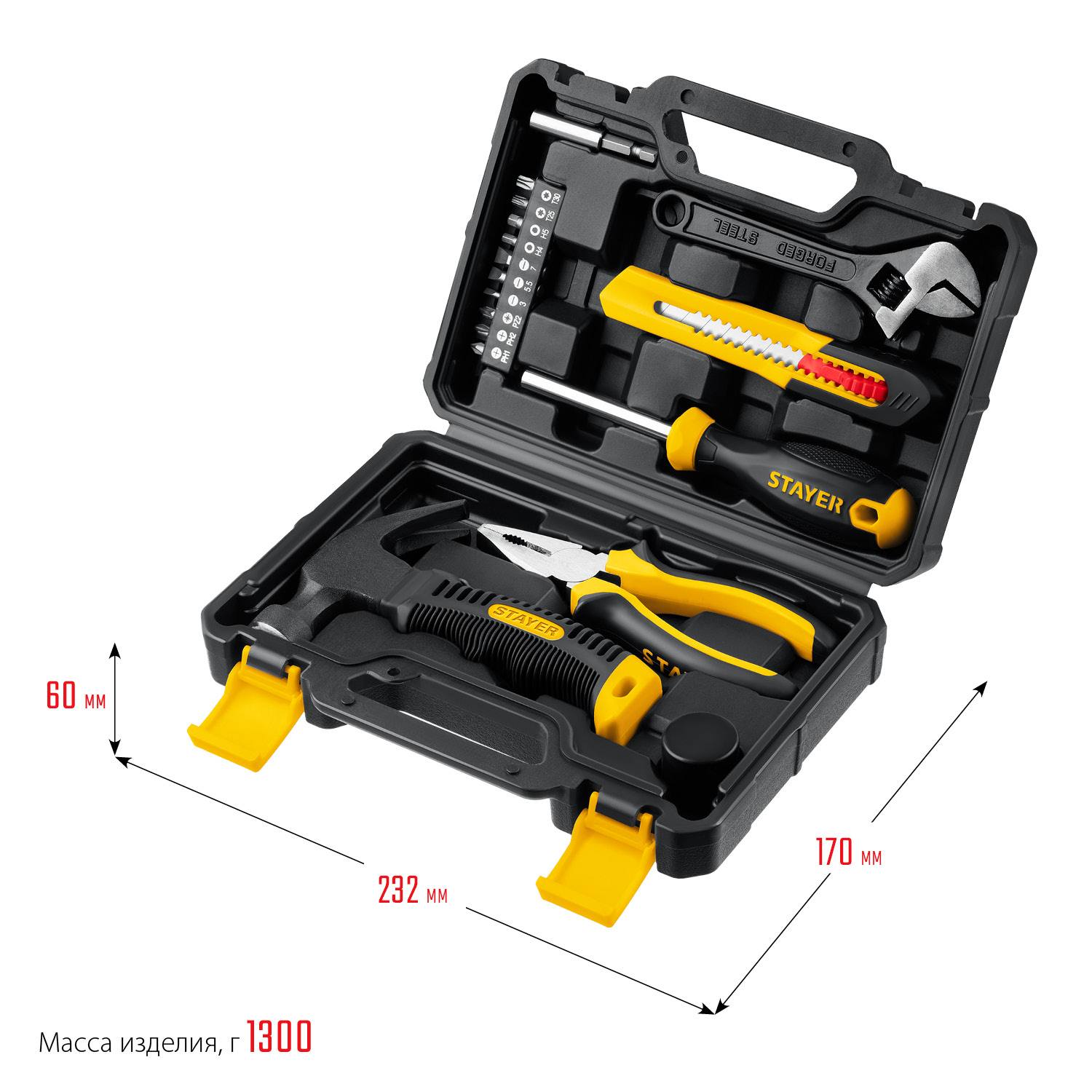 STAYER Master-17 универсальный набор инструмента для дома 17 предм. {2205-H17}