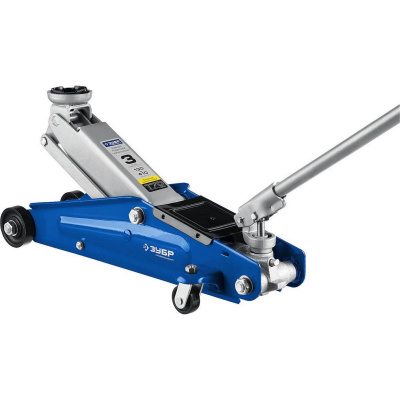 ЗУБР Т-70 3т 130-410мм подкатной домкрат с поворотной ручкой, Профессионал {43052-3_z01}