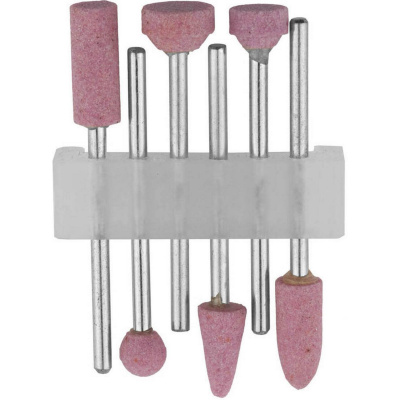 STAYER Набор: насадки шлифовальные абразивные с оправкой, оксид алюминия, 6 предм. {29920-H6}