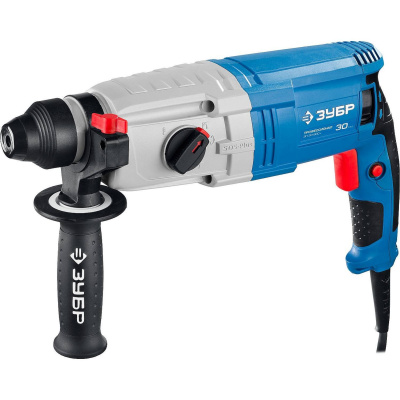 Перфоратор SDS-plus, ЗУБР Профессионал ЗП-30-900 К, реверс, горизонтальный, мет. редуктор, 3.3 Дж, 0-1000 об/мин, 0-5500 уд/мин, 900 Вт, кейс {ЗП-30-900 К}