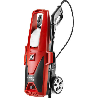 Мойка высокого давления (минимойка) электр, ЗУБР АВД-165,макс. 165Атм,396л/ч,2400Вт,колеса,бачок для средства,АКВА-СТОП,5м шланг,пистолет 375