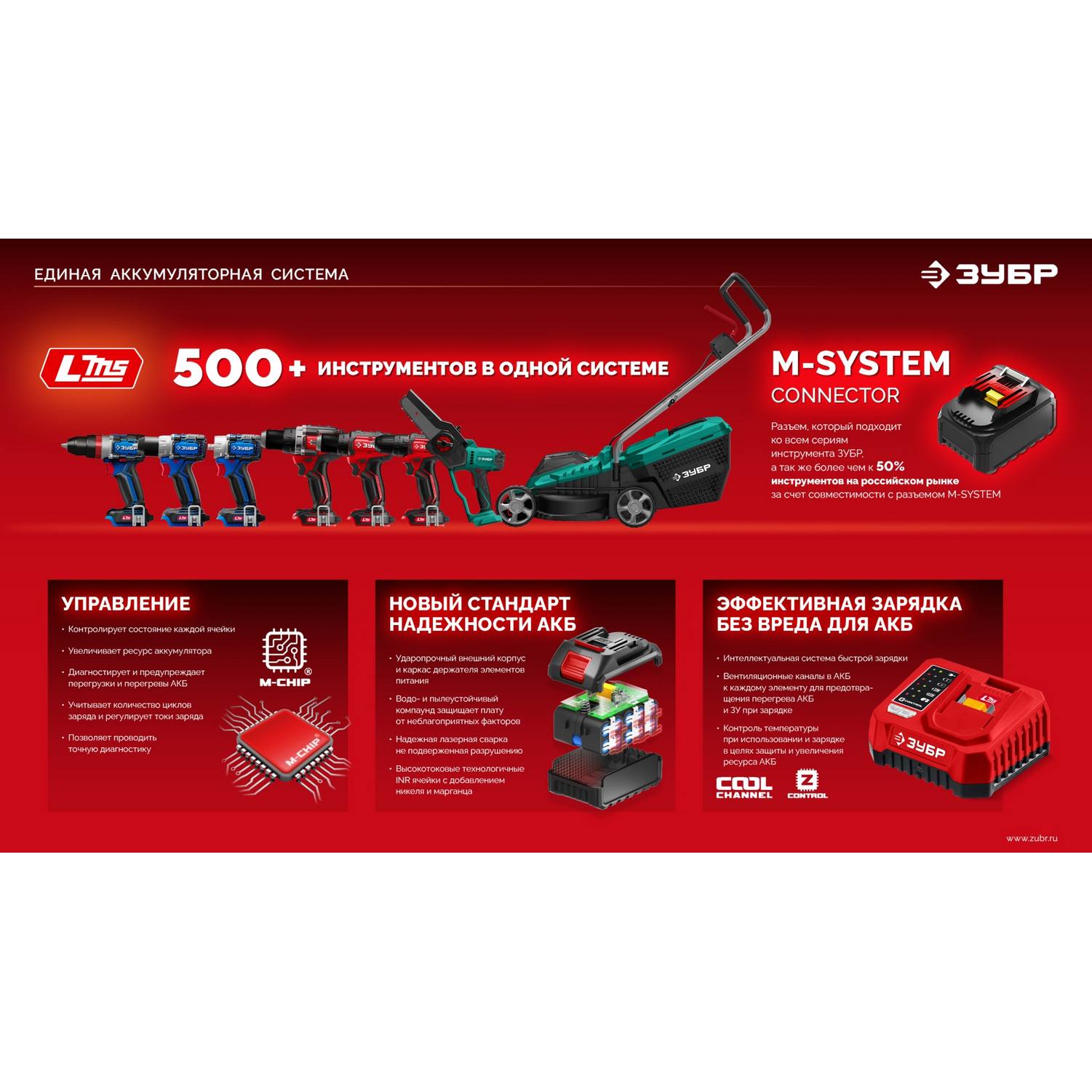 ЗУБР  20 В, 4.0 А·ч, аккумулятор LMS {АКБ-20-4}