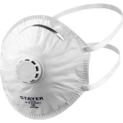 Коническая полумаска фильтрующая STAYER KV-80 FFP1 с клапаном {11110_z01}