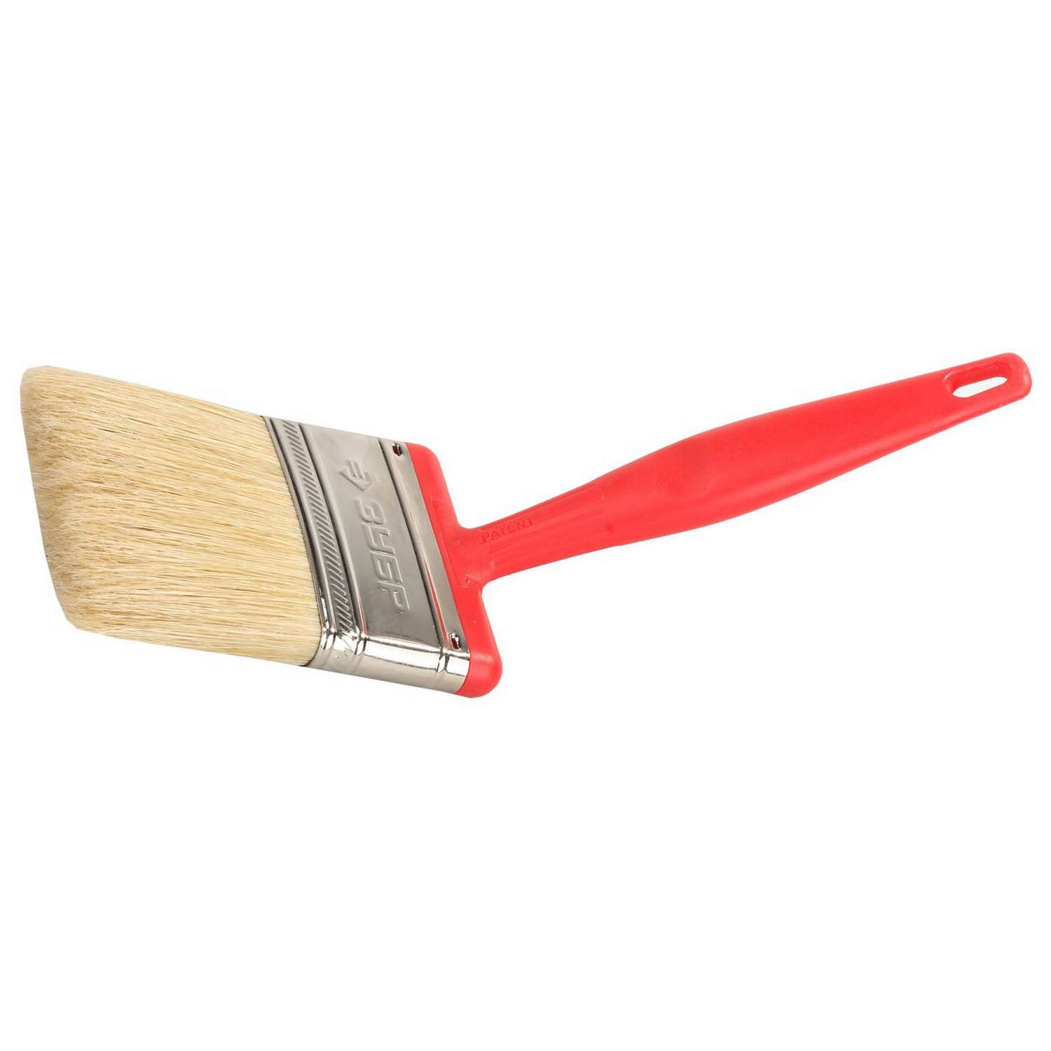 ЗУБР  Аква БСГ-50 75 мм, светлая натуральная щетина, все виды ЛКМ, Плоская кисть, ЭКСПЕРТ (4-01050-075)