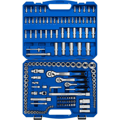 ЗУБР  А-150, 150 предм., (1/2"+ 3/8"+ 1/4"), универсальный набор инструмента, Профессионал (27637-H150)