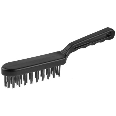 Щетка ЗУБР "ЭКСПЕРТ" проволочная стальная большая с пластмассовой ручкой, 4 ряда {35011-4_z01}