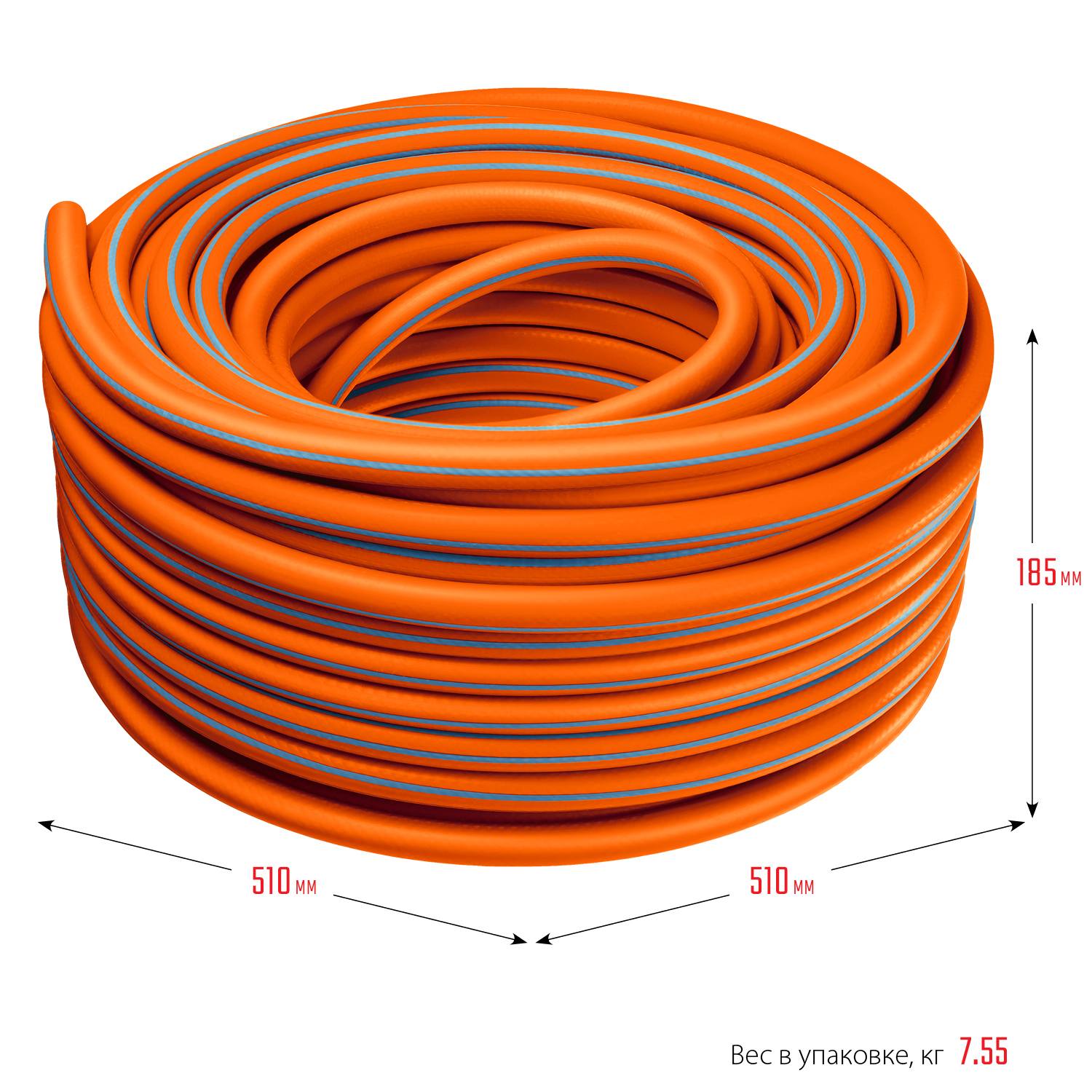 GRINDA  FLEX 3, 3/4", 50 м, 20 атм, из термоэластопласта, трёхслойный, армированный, гибкий, поливочный шланг, PROLine (429008-3/4-50)