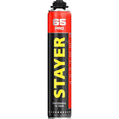STAYER  PRO 65, 800 мл, выход до 65 л, пистолетная, всесезонная, монтажная пена, Professional (41137)