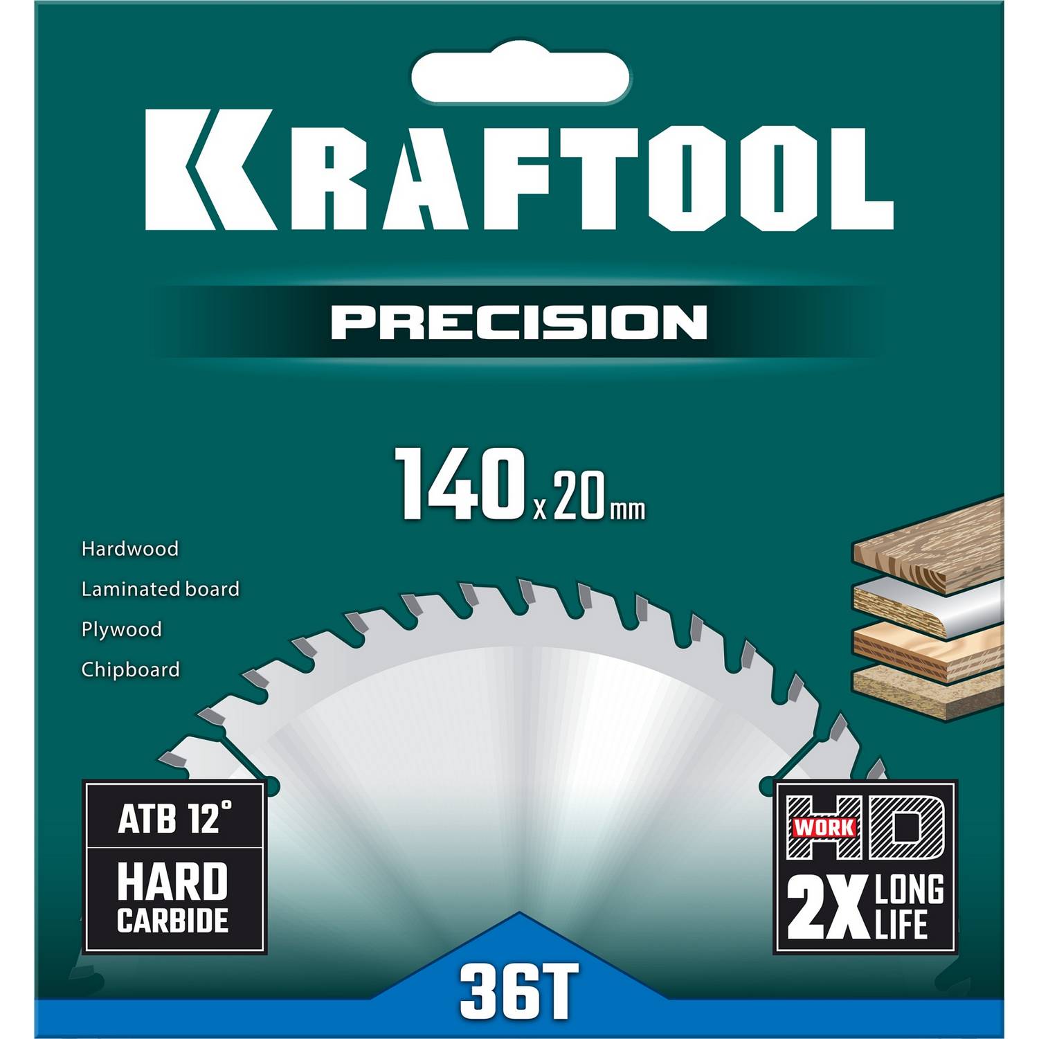 KRAFTOOL  Precision, 140 х 20 мм, 36Т, пильный диск по дереву  {36952-140-20}