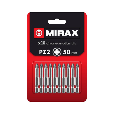 MIRAX  PZ2, 50 мм, 10 шт, биты {26273-2-50-10}