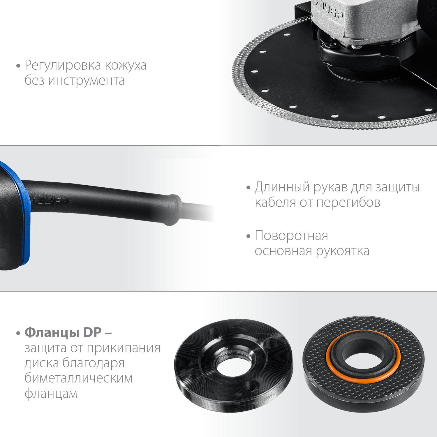 ЗУБР УШМ 230 мм, 2200 Вт, компакт, серия Профессионал {УШМ-П230-2200 П}