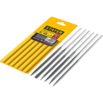 STAYER набор надфилей 6 шт 140 мм, в чехле {16013-H6}