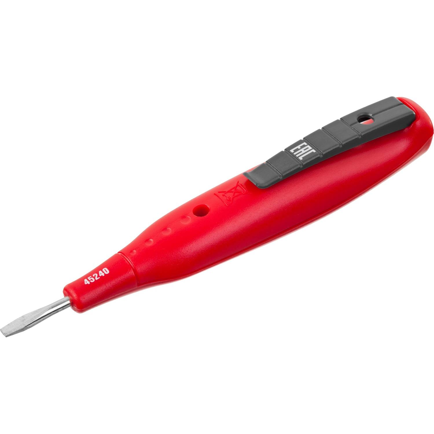 Тестер напряжения ЗУБР "Мастер" цифровой со световым индикатором, 12-220В, 140мм {45240}