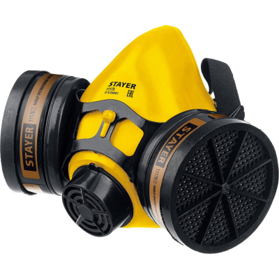 STAYER HF-6000  респиратор противогазовый, два фильтра A1 в комплекте {11175_z01}