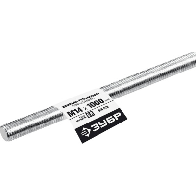 ЗУБР  DIN 975, кл. пр. 6.8, М14 x 1000 мм, резьбовая шпилька, 1 шт, Профессионал {30336-14-1}
