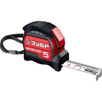 Рулетка с автостопом ЗУБР Автостоп 5м х 19мм {34052-05-19_z01}