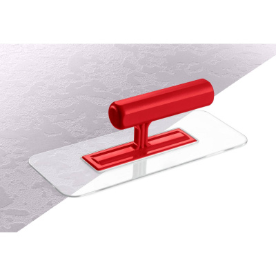 ЗУБР  220 х 90 мм, закругленная, прозрачная, штукатурная пластиковая гладилка  (0810-1)