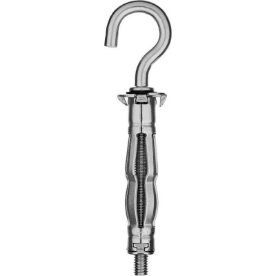 Анкер МОЛЛИ для пустотелых материалов, с полукольцом, 8 мм x M4 x 32мм, 100 шт, оцинкованный, ЗУБР {302512-04-032}