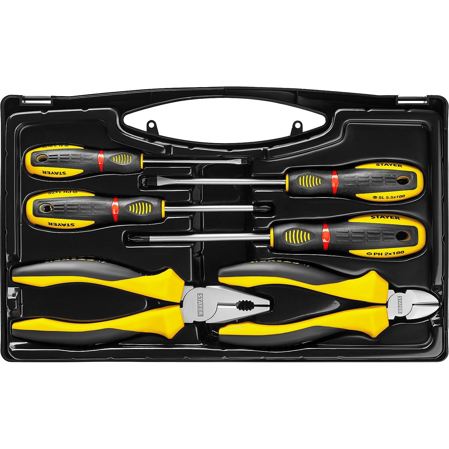 STAYER HERCULES набор губцевого инструмента с отвертками {2202-H6}