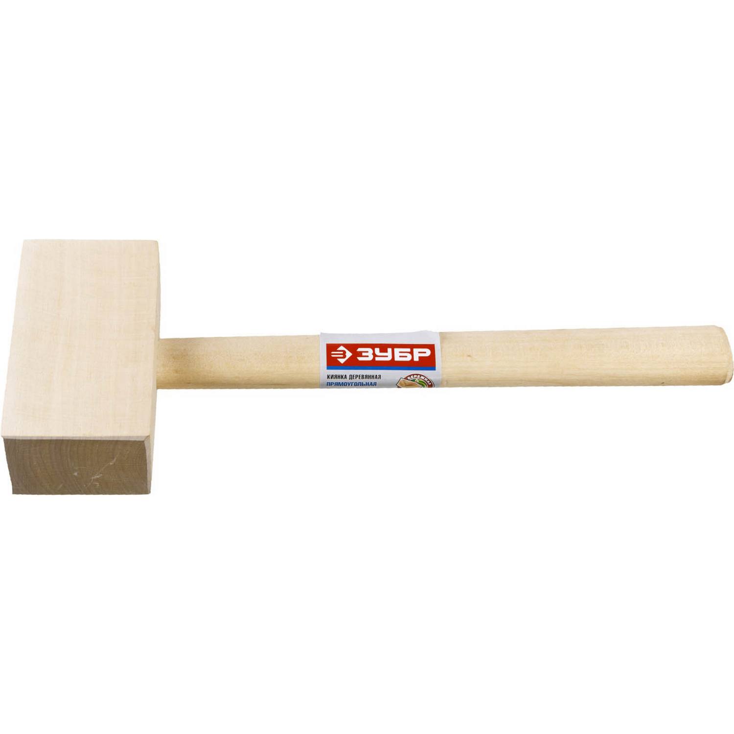 Деревянная прямоугольная киянка ЗУБР 330 г 70х50 мм {2045-06}